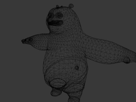 Panda Rigged 3D Model