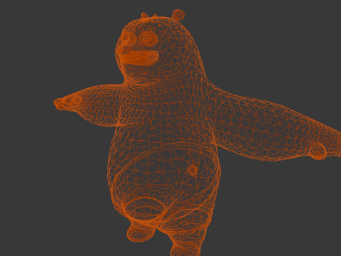 Panda Rigged 3D Model