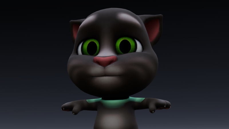 Talking Tom Animated Rigged 3D Модель .c4d .max .obj .3ds .fbx .stl .blend 