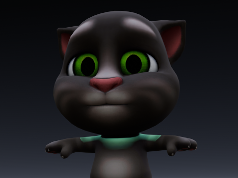 Talking Tom Animated Rigged 3D 모델