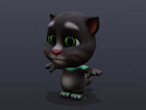 Talking Tom Animated Rigged 3D Модель