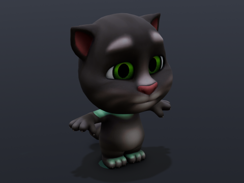 Talking Tom Animated Rigged 3D Модель