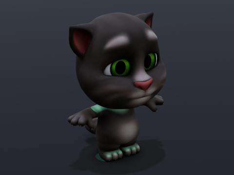Talking Tom Animated Rigged 3D Модель