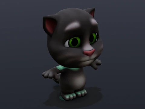 Talking Tom Animated Rigged 3D Model
