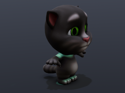 Talking Tom Animated Rigged 3D Модель