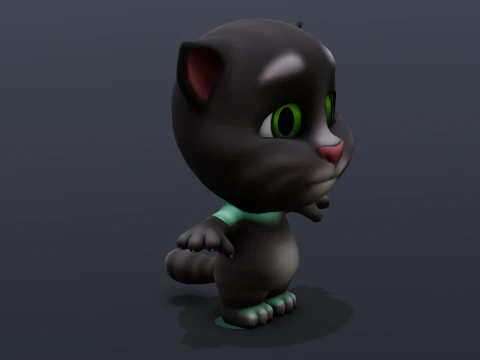 Talking Tom Animated Rigged 3D Model