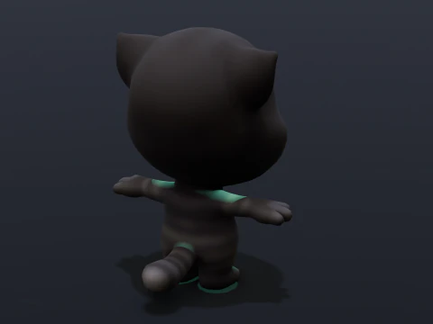 Talking Tom Animated Rigged 3D Model