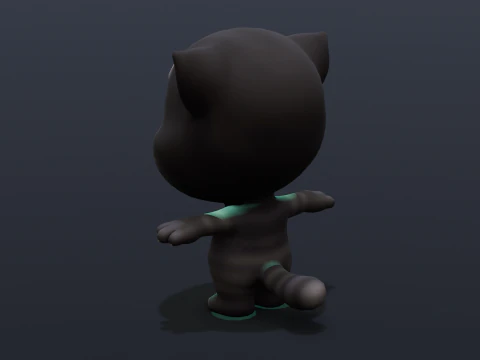Talking Tom Animated Rigged 3D Model