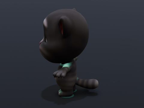 Talking Tom Animated Rigged 3D Модель