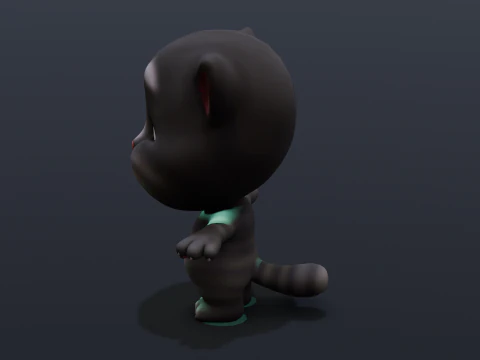Talking Tom Animated Rigged 3D Model