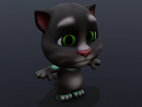 Talking Tom Animated Rigged 3D Model