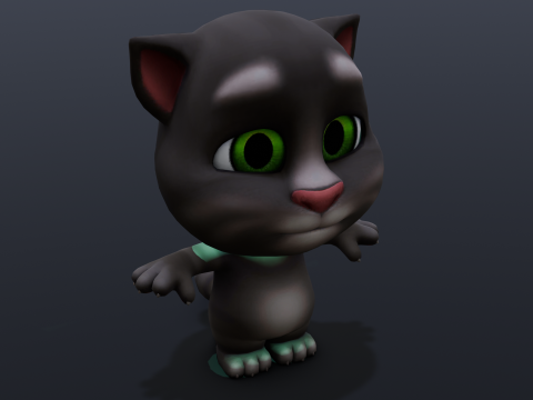 Talking Tom Animated Rigged 3D Модель