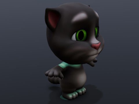Talking Tom Animated Rigged 3D Модель