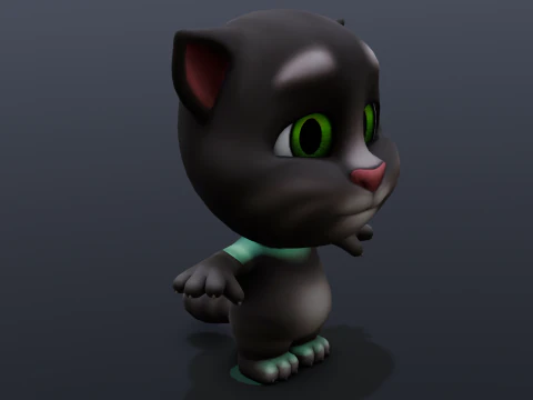 Talking Tom Animated Rigged 3D Model