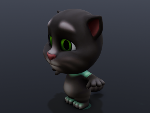 Talking Tom Animated Rigged 3D Модель