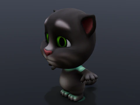Talking Tom Animated Rigged 3D Model