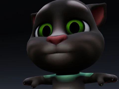 Talking Tom Animated Rigged 3D Model