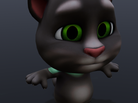 Talking Tom Animated Rigged 3D Модель
