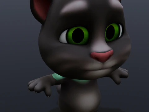 Talking Tom Animated Rigged 3D Model