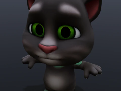 Talking Tom Animated Rigged 3D Model