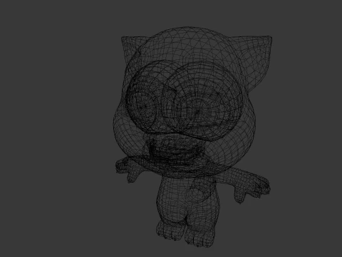 Talking Tom Animated Rigged 3D Model