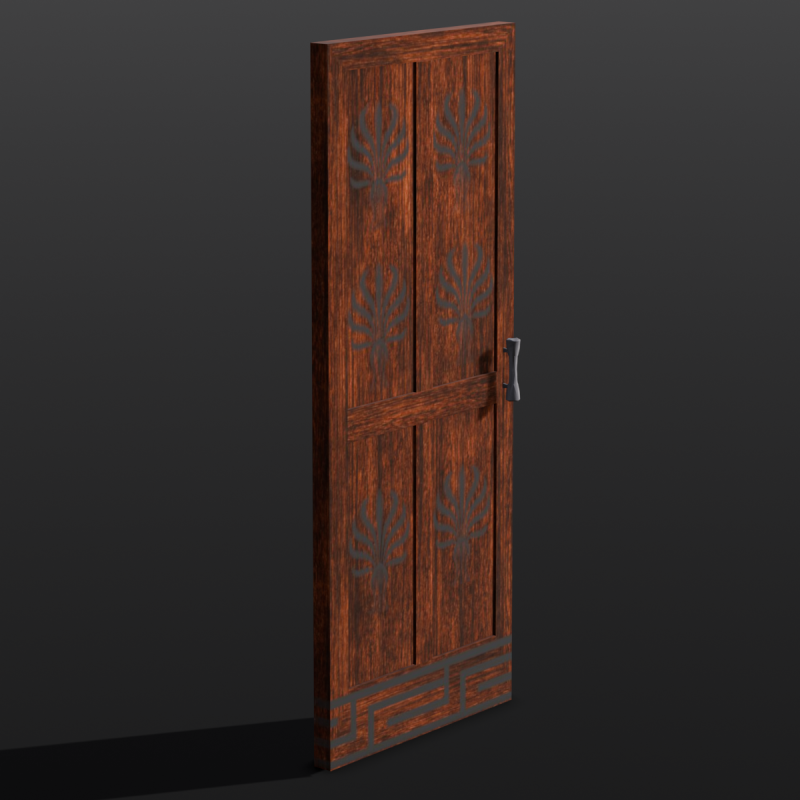 Wooden Door Modelo 3D .c4d .max .obj .3ds .fbx .stl .blend 
