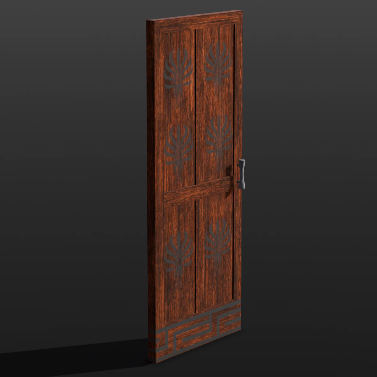 Wooden Door 3D Model .c4d .max .obj .3ds .fbx .stl .blend