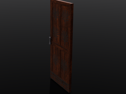 Wooden Door Modelo 3D