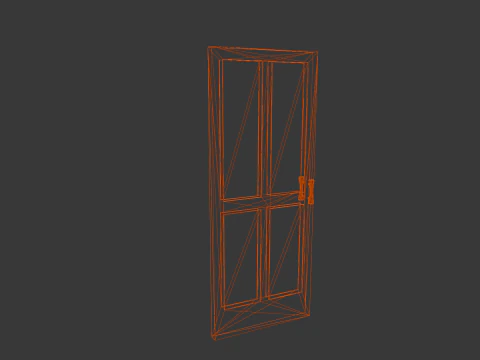 Wooden Door 3D Model