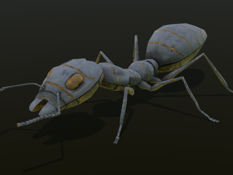Ant Animated and Rigged 3D Model