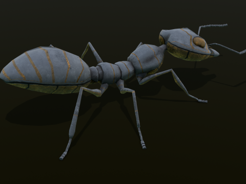 Ant Animated and Rigged 3D Модель