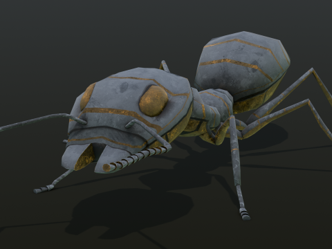 Ant Animated and Rigged 3D Модель
