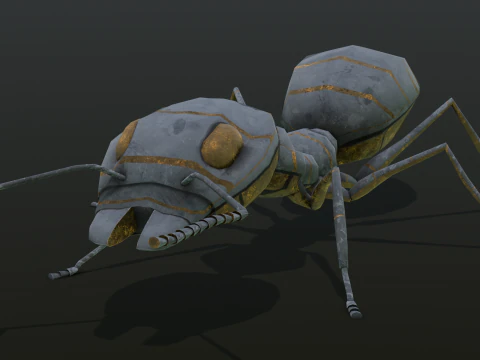 Ant Animated and Rigged 3D Model