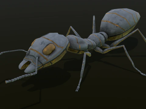 Ant Animated and Rigged 3D Model