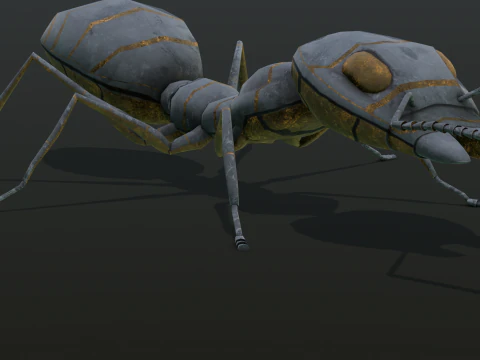 Ant Animated and Rigged 3D Model