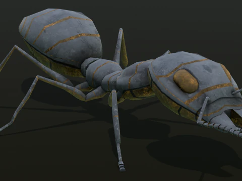 Ant Animated and Rigged 3D Model