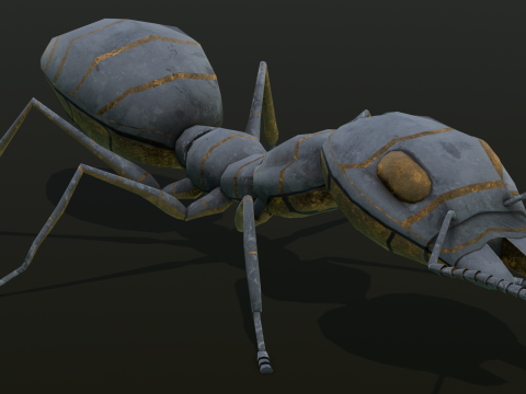 Ant Animated and Rigged 3D Модель