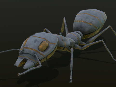 Ant Animated and Rigged 3D Модель