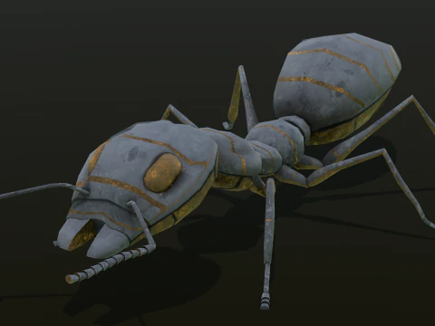 Ant Animated and Rigged 3D Model