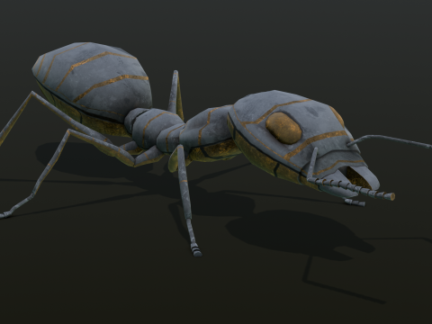 Ant Animated and Rigged 3D Модель