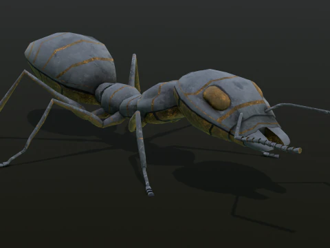Ant Animated and Rigged 3D Model