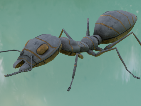 Ant Animated and Rigged 3D Модель