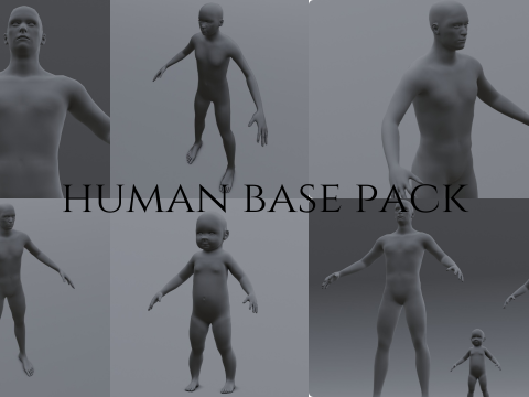 Human Family Base Pack 3D-Modell