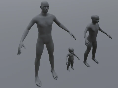 Human Family Base Pack 3D Model