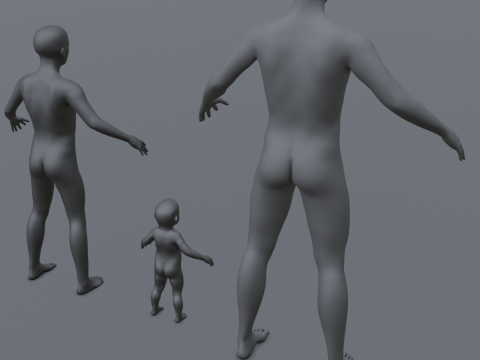 Human Family Base Pack Model 3D