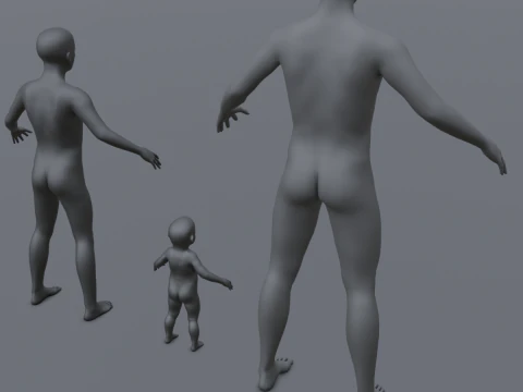 Human Family Base Pack 3D Model