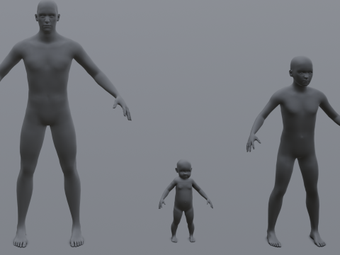 Human Family Base Pack Model 3D