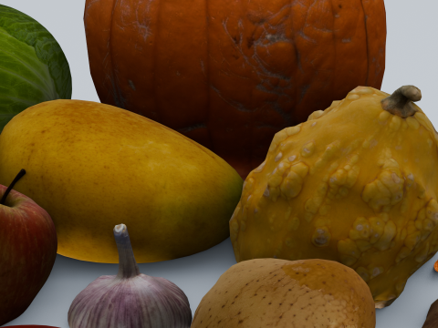 Fruits and Vegetables Pack Model 3D
