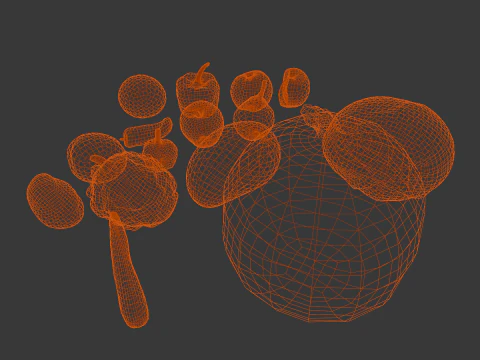 Fruits and Vegetables Pack 3D Model