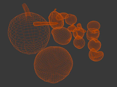 Fruits and Vegetables Pack 3D Model